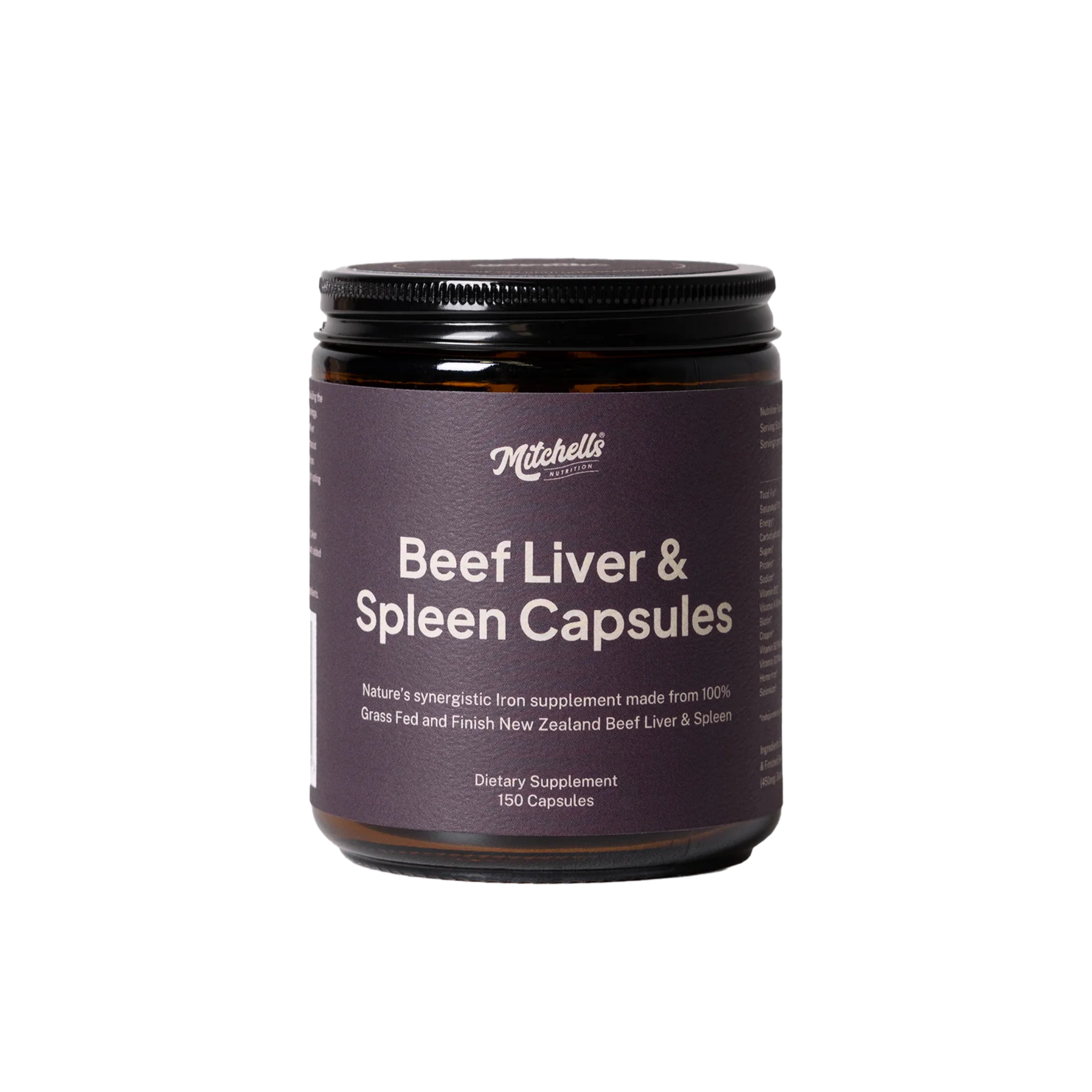Mitchells Nutrition | Beef Liver & Spleen Capsules