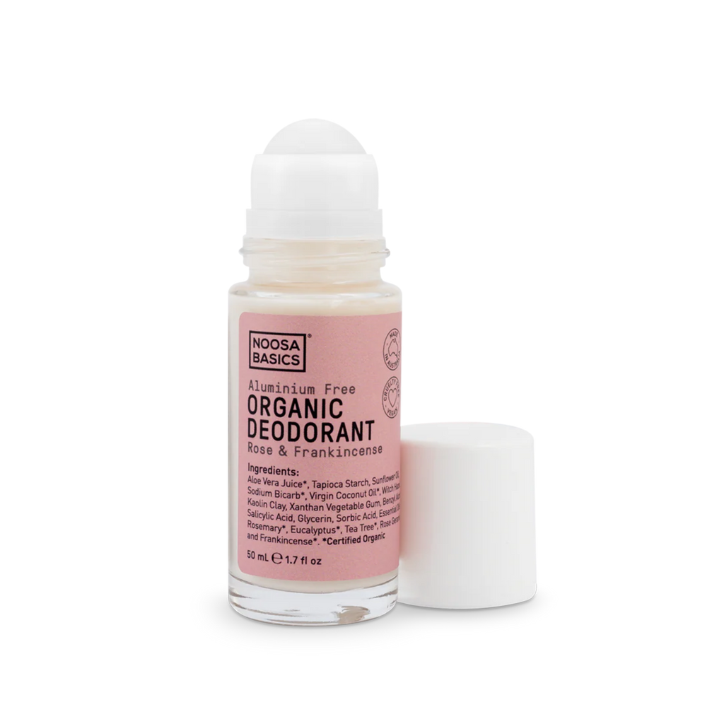 Noosa Basics | Organic Roll On Deodorant - Rose & Frankincense