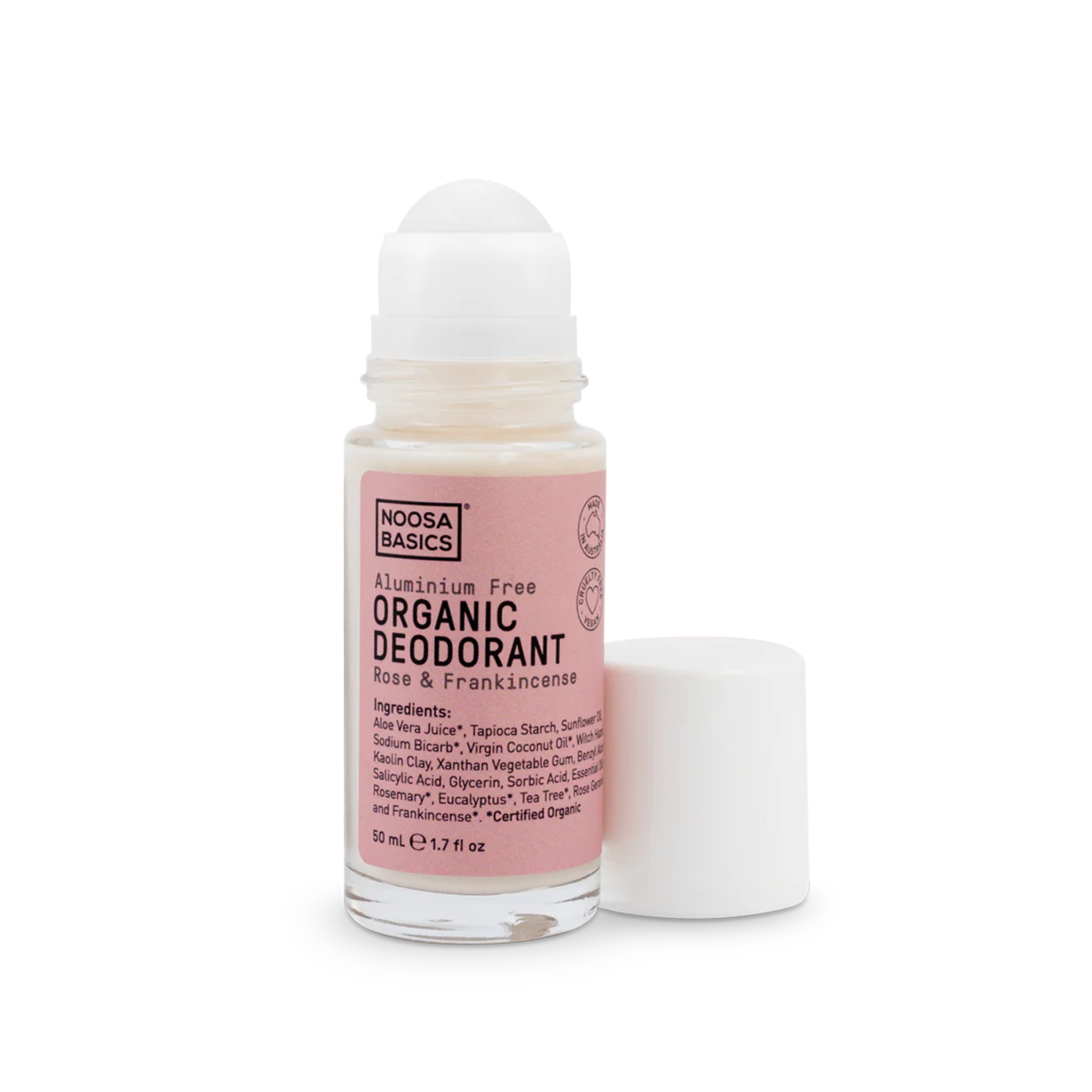 Noosa Basics | Organic Roll On Deodorant - Rose & Frankincense